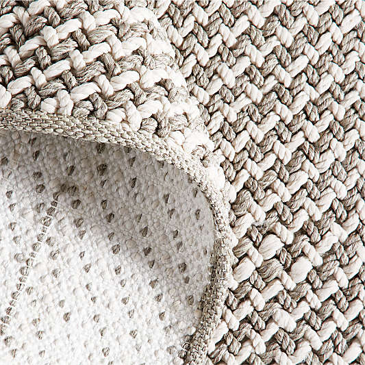 Genoa Performance Handwoven Grey Indoor/Outdoor Rug Swatch 12"x18"