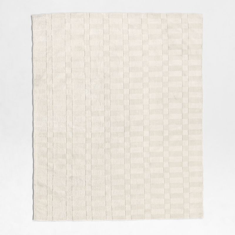 Geo Checker Ivory Performance Kids Area Rug 6'x9' - image 0 of 5