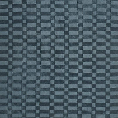 Geo Checker Slate Blue Performance Kids 12"x18" Rug Swatch