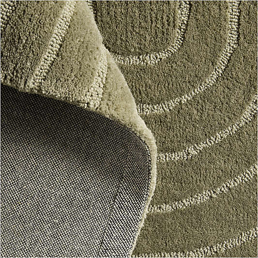 Geo Carved Verte Green Kids Performance Area Rug