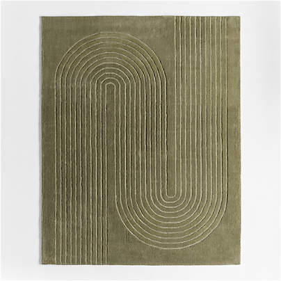 Geo Carved Verte Green Kids Performance Area Rug 8'x10'