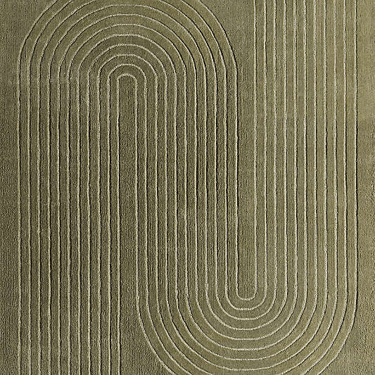 Geo Carved Verte Green Kids Performance Area 12"x18" Rug Swatch