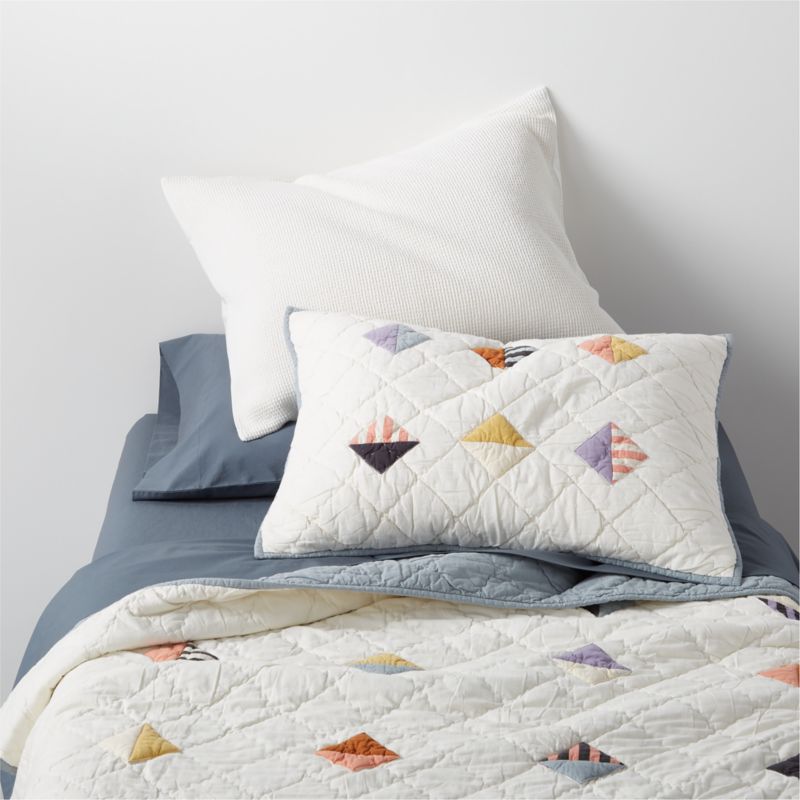 Scoop Cream Waffle Weave Organic Cotton Kids Pillow Sham - image 4 of 12