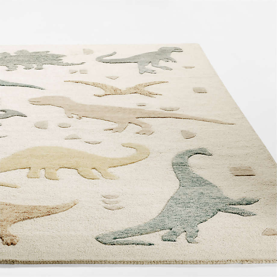 Cotton Fabric, Mint Dinosaur Fabric, Dino Animal Modern Nursery