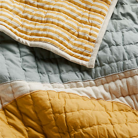 Geo-Dino Reversible Baby Crib Quilt