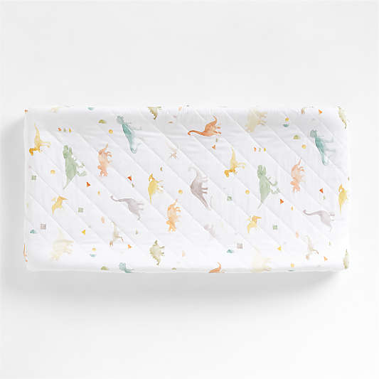 Geo-Dino Organic Cotton Dinosaur Baby Changing Pad Cover