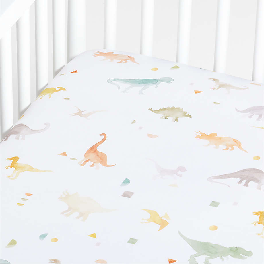 Dinosaur fitted hot sale crib sheet