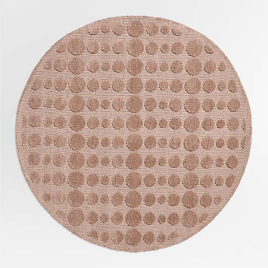 Geo Dotty Rosy Lilac Performance Kids 5' Round Area Rug