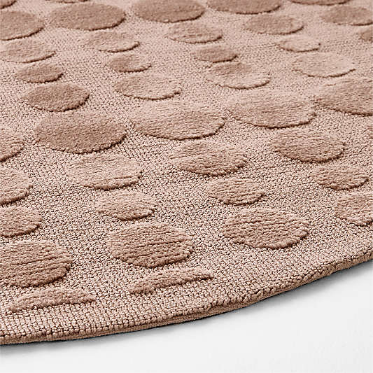 Geo Dotty Rosy Lilac Performance Kids 5' Round Area Rug