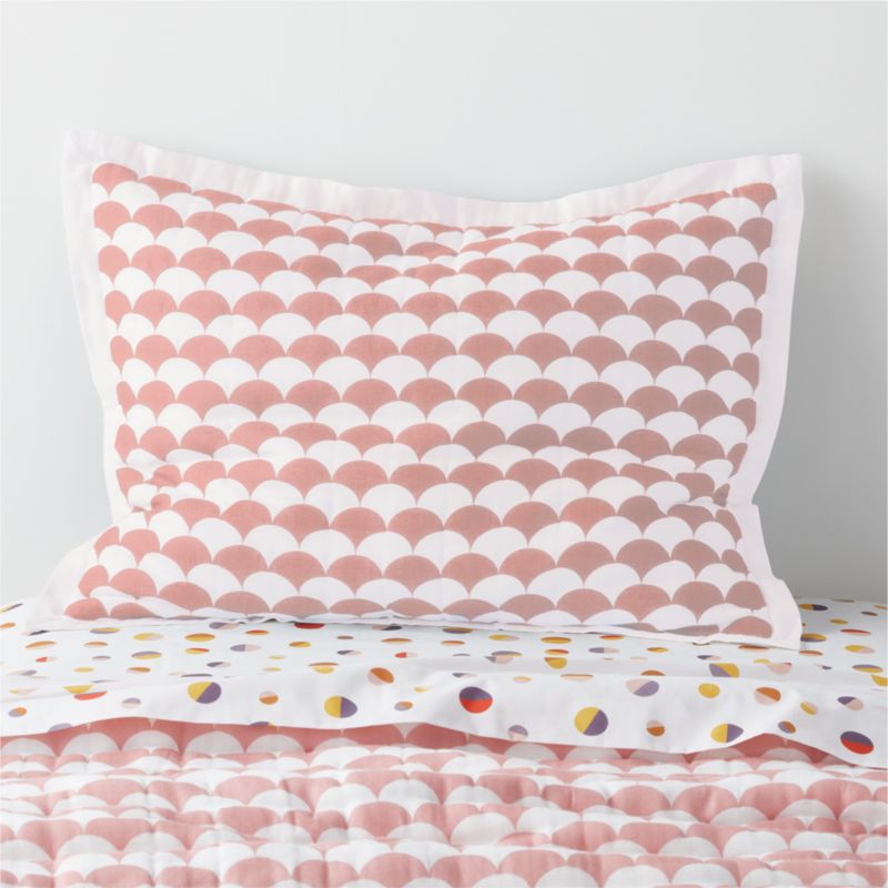Geo-Fan Kids Organic Pink Scallop Pillow Sham<br />