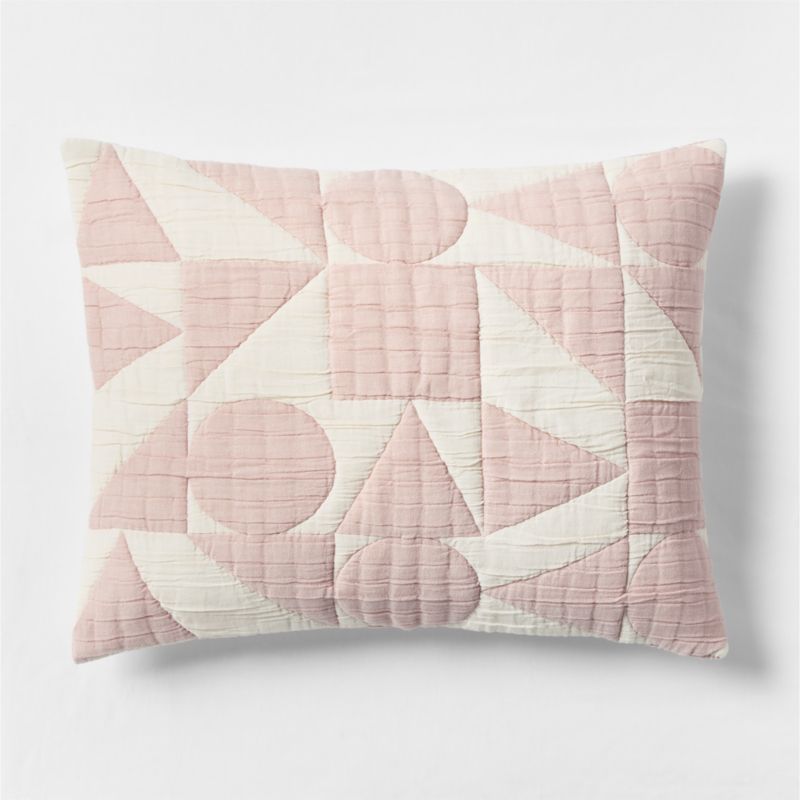 Geo Matelasse Orchid Rose Organic Cotton Kids Pillow Sham - image 0 of 1