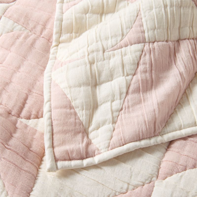 Geo Matelasse Orchid Rose Organic Cotton Kids Twin Quilt - image 4 of 5