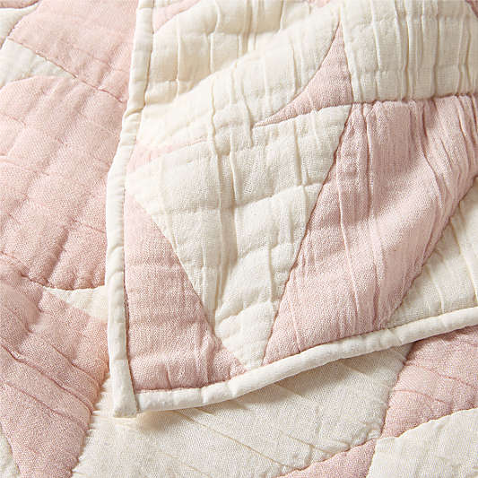 Geo Matelasse Orchid Rose Organic Cotton Kids Quilt