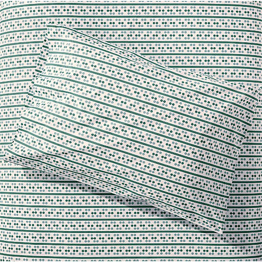 Kids Organic Patterned Teal Pillowcase