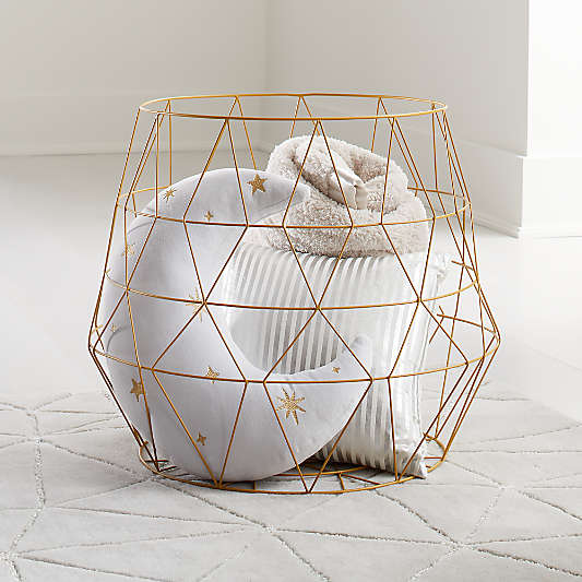 Geo Yellow Wire Floor Basket