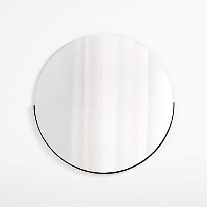 Gerald Large Round Black Wall Mirror