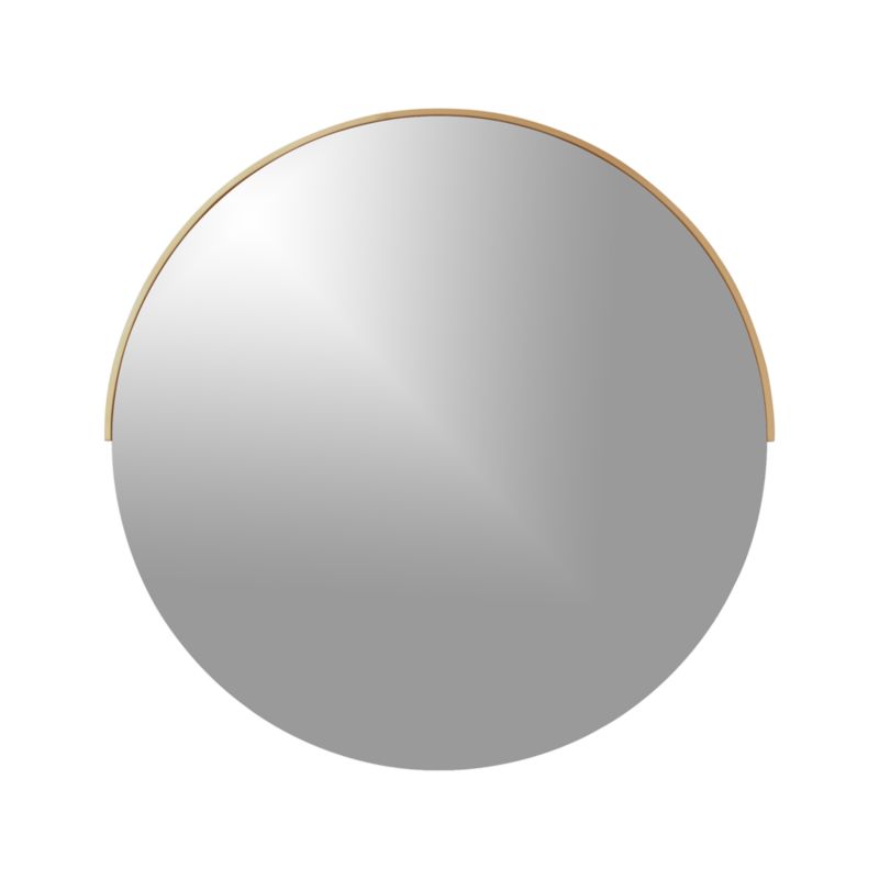 Gerald Large Round Gold Wall Mirror - image 6 of 11