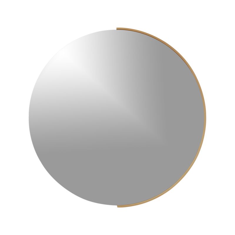 Gerald Large Round Gold Wall Mirror - image 8 of 11