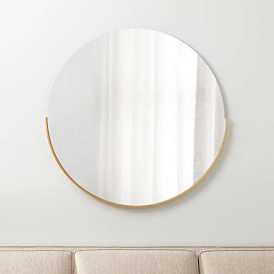 Gerald Large Round Gold Wall Mirror