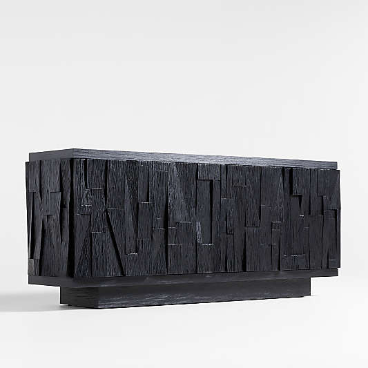 Gerhard Black Wood and Resin Storage Credenza