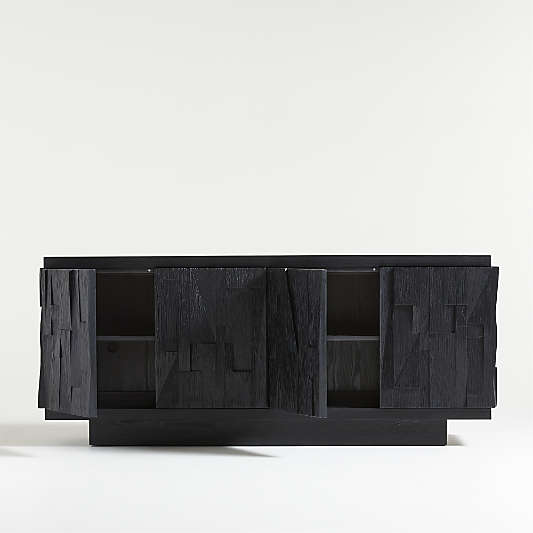 Gerhard Black Wood and Resin Storage Credenza