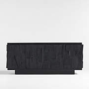Camila Aged Black Wood Media Console with Storage