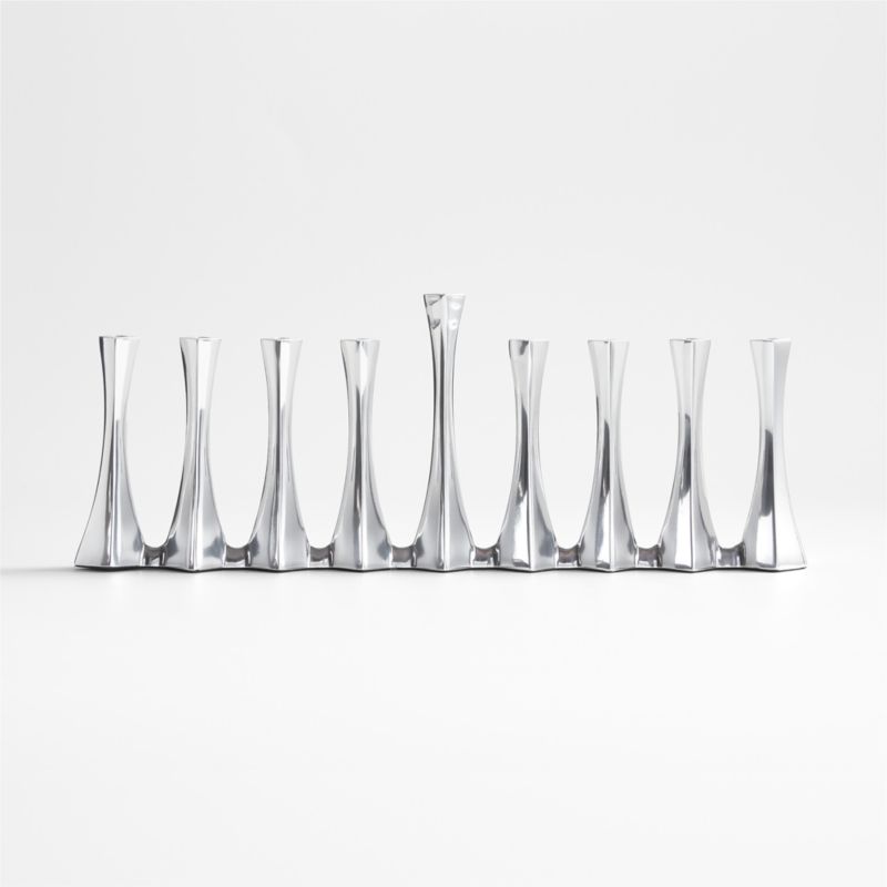 Gehry Chrome Silver Hanukkah Menorah - image 3 of 5