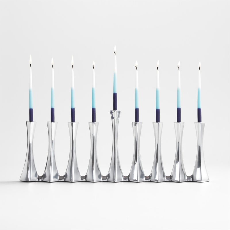 Blue Ombre Menorah Candles, Set of 45
