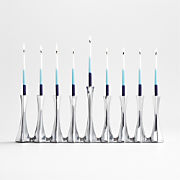 Gehry Chrome Silver Hanukkah Menorah