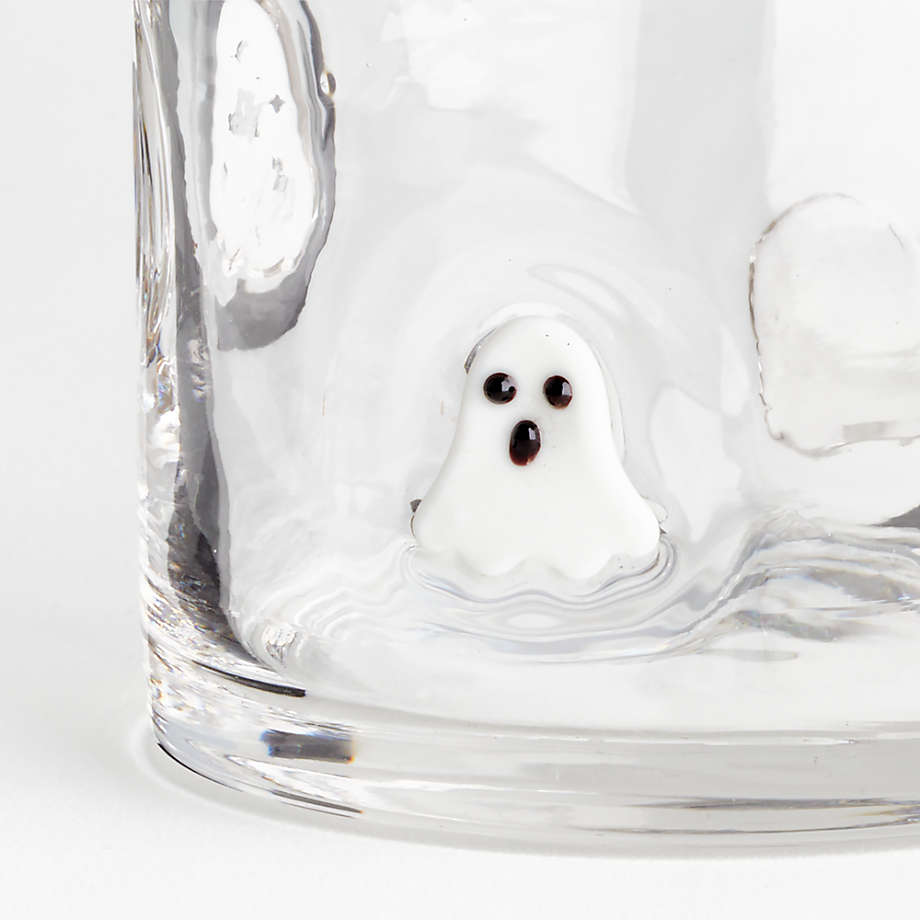 Crate&Barrel Halloween Ghost Double Old-Fashioned Glass | Square One