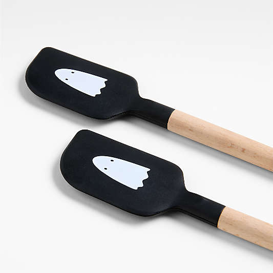 Ghost Silicone and Wood Mini Spatula, Set of 2