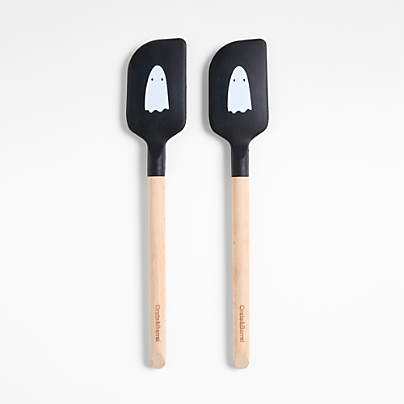 Ghost Silicone and Wood Mini Spatula, Set of 2