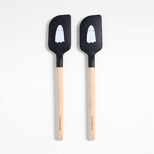 Ghost Silicone and Wood Mini Spatula, Set of 2
