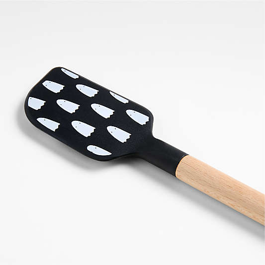 Ghost Silicone and Wood Spatula