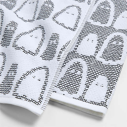 Ghost Textured Terry Organic Cotton Kitchen Towel, Set of 2