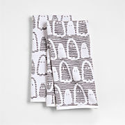 Ghost Textured Terry Organic Cotton Kitchen Towel, Set of 2