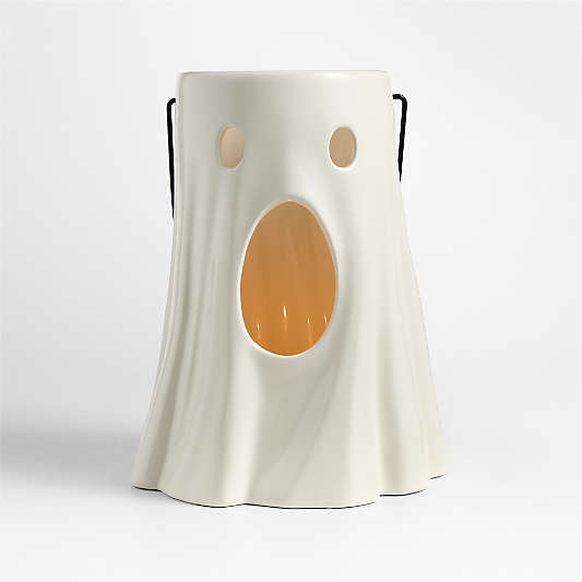 Ghost Large White Ceramic Indoor Lantern