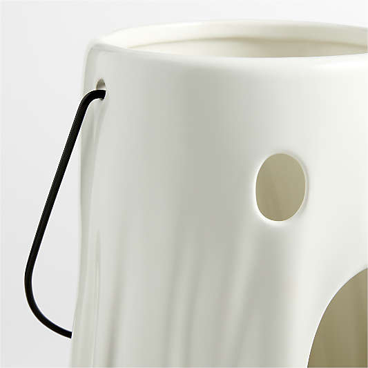 Ghost White Ceramic Indoor Lanterns