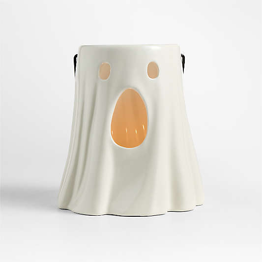 Ghost Small White Ceramic Indoor Lantern