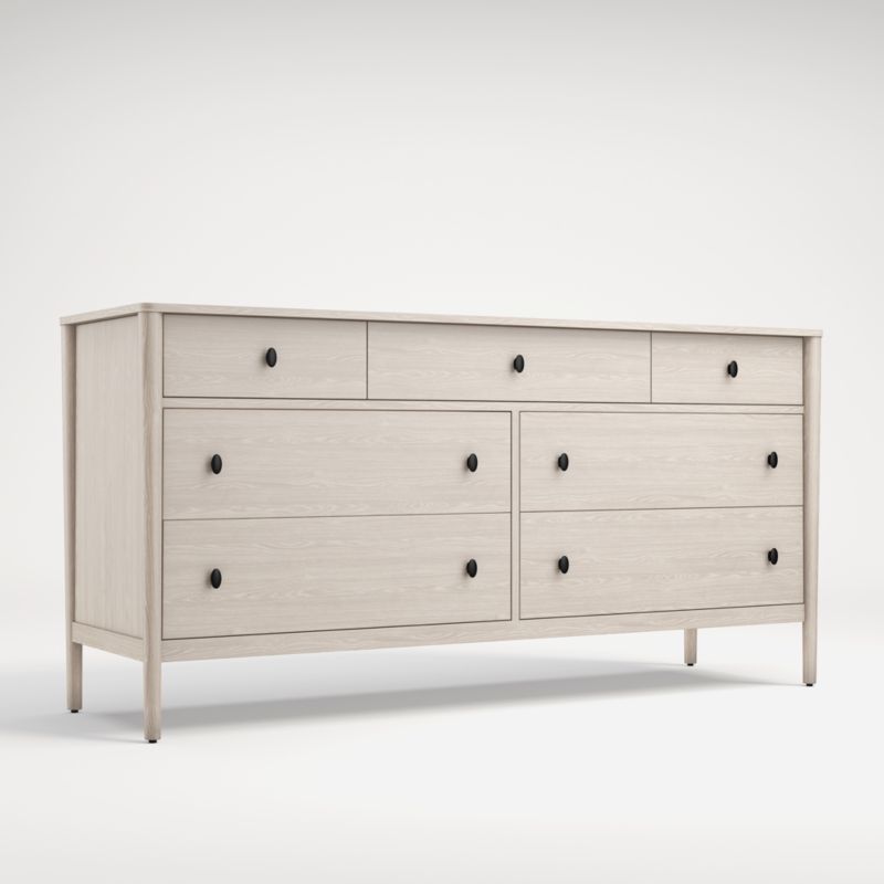 Gia Pickled Oak 7-Drawer Dresser