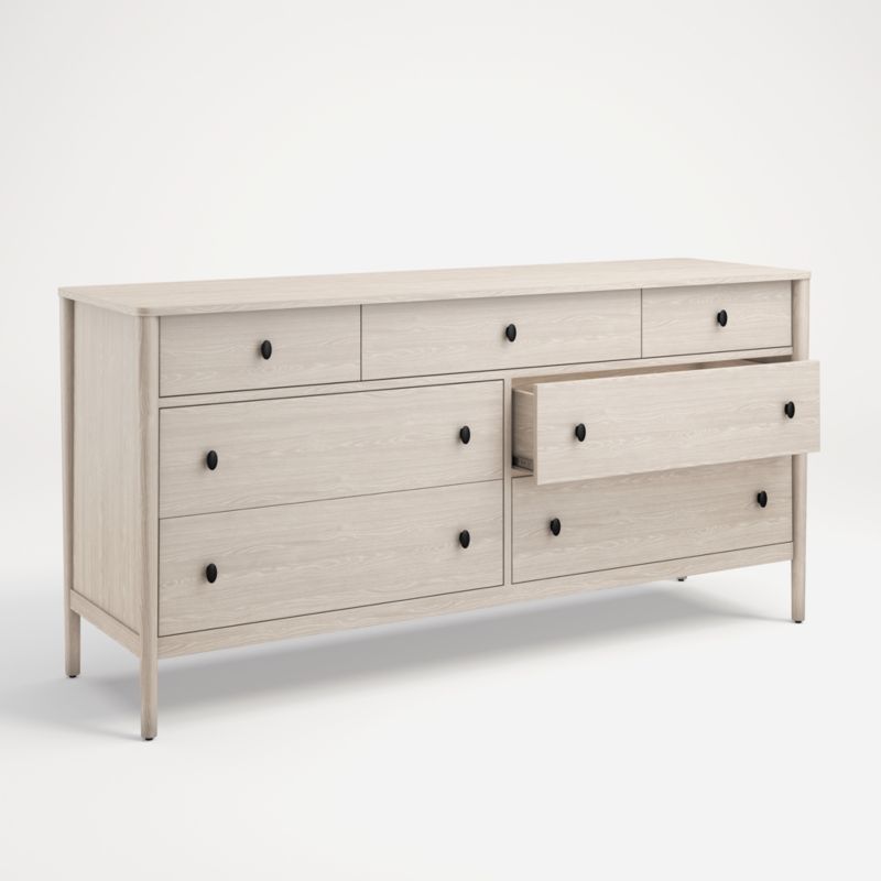 Gia Pickled Oak 7-Drawer Dresser