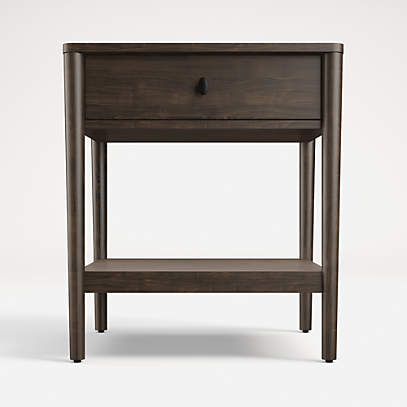 crate and barrel black nightstand