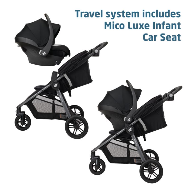 Maxi-Cosi ® Gia XP Luxe Midnight Black 3-Wheel Stroller & Mico ™ Luxe Infant Car Seat Travel System - image 2 of 9