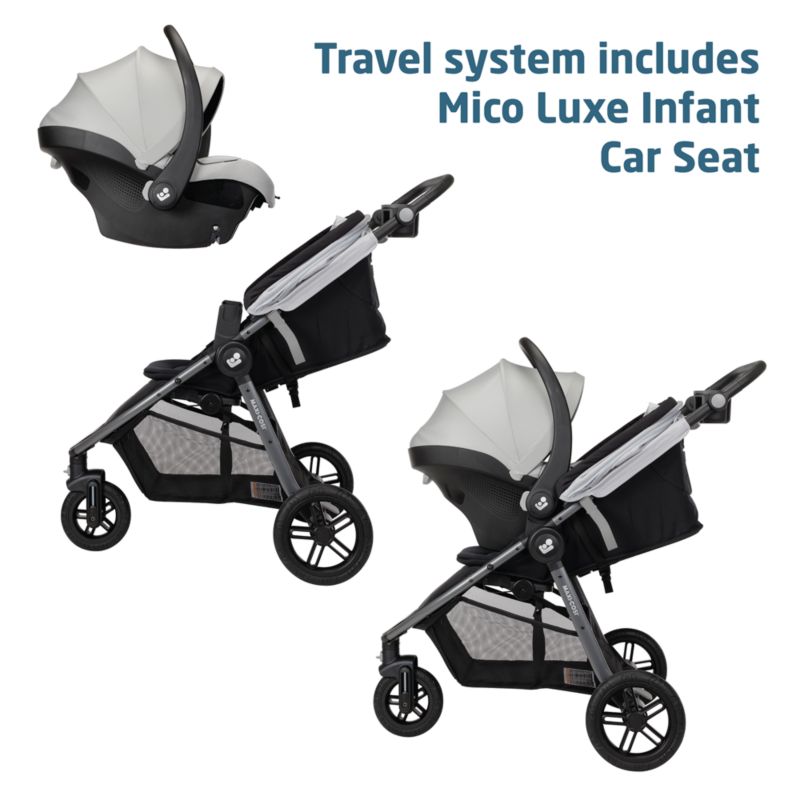 Maxi-Cosi ® Gia XP Luxe Midnight Moon 3-Wheel Stroller & Mico ™ Luxe Infant Car Seat Travel System - image 2 of 9