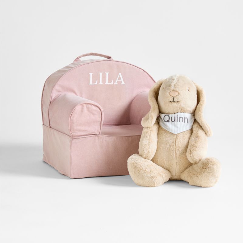 Rabbit Stuffed Animal & Nod Chair 2-Year Old Gift Bundle - image 0 of 7