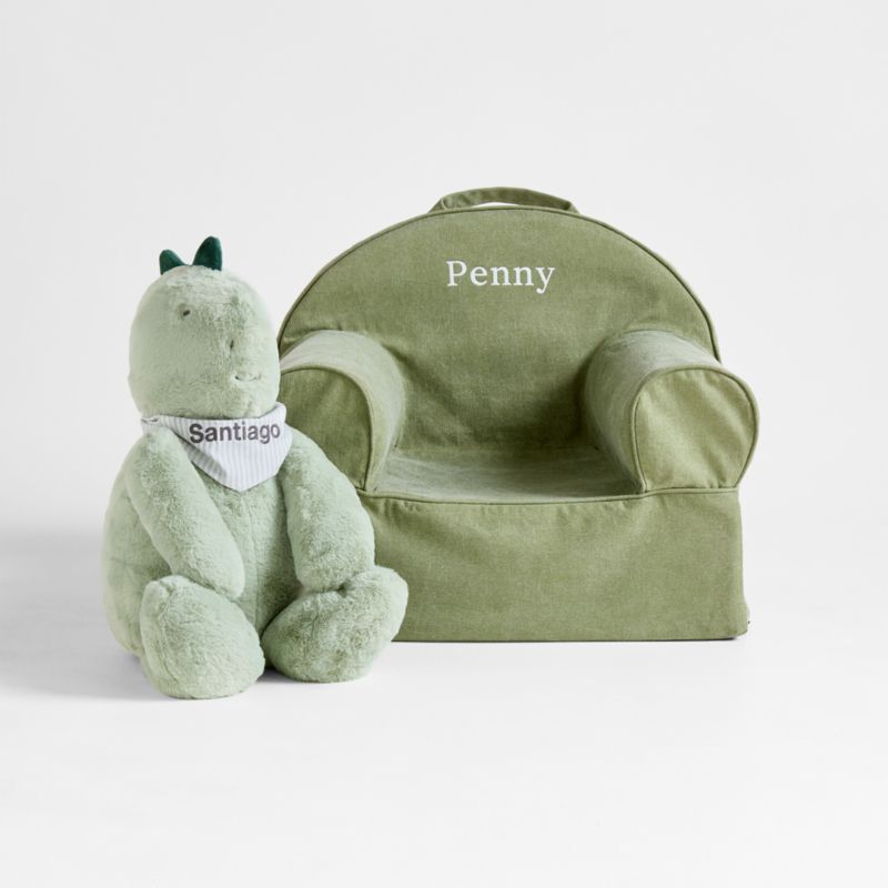 Dinosaur Stuffed Animal & Nod Chair 2-Year Old Gift Bundle - image 0 of 7