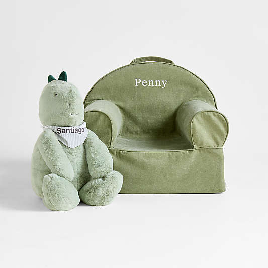 Small Cyprus Green Kids Lounge Nod Chair