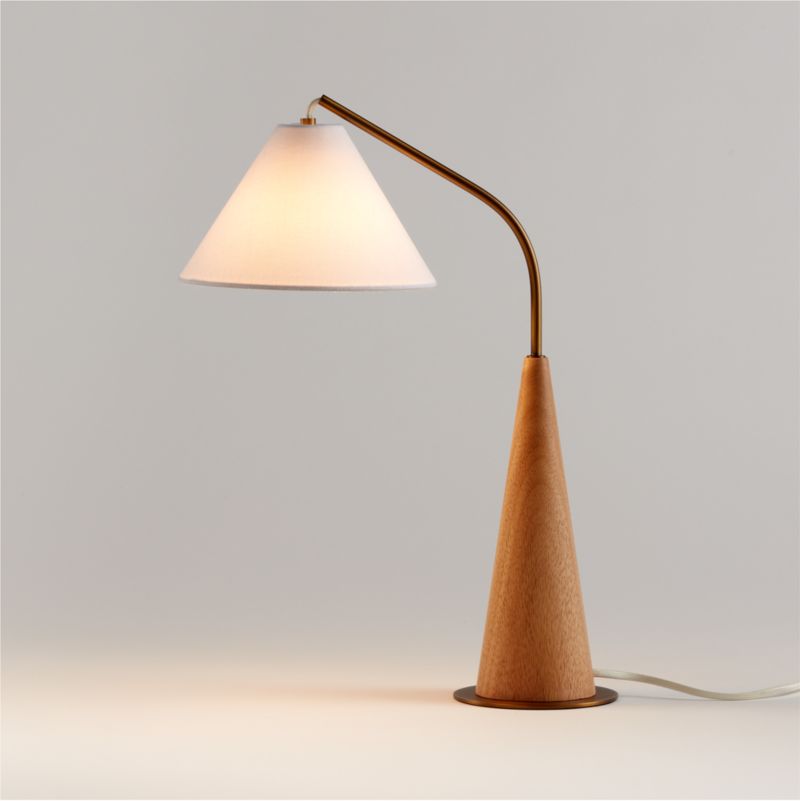 Finley Adjustable Wooden Table Lamp + Reviews