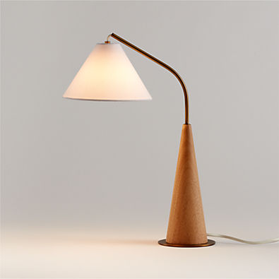 View Gibson Metal and Natural Wood Table Lamp 20" details