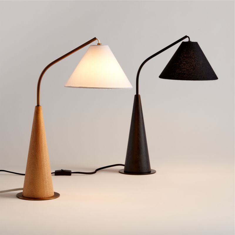 Gibson Metal and Black Wood Table Lamp 20" - image 7 of 8